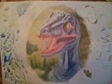 Finished my new dinosaur watercolor!