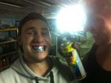 Redditor gets drunk and spraypaints the inside of his mouth. (xpost from /r/pics)
