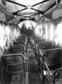 Passenger seating inside a biplane, 1936