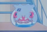 Krabby has a tiny photo of Ash to look at in his bowl