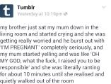 Mother forgets her son doesn't have a uterus