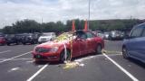 What happens when a junior parks like a douche in a senior lot on the last day of school