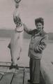 My grandmother caught this salmon, pregnant with my father. Ketchikan, Alaska 1947