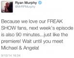Ryan Murphy reveals next week's episode will also be 90 minutes!