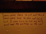 Still my favorite bathroom poet at the pub