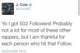J.Cole tweeted this just over 6 years ago. Great to see how far he's come.