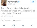 Kevin Durant's encounter with Amber Rose