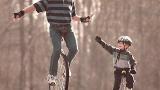 My dad and I unicycling together back in 1994