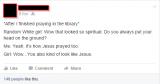 Muslim prays at a library, is Jesus