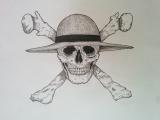 I drew another realistic strawhat skull.
