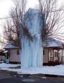 This is what happens when a fire hydrant bursts in sub-zero temperatures.