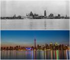 Toronto skyline circa 1930 vs 2013. [888 × 768].