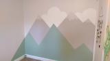 Started wall mural for babies room today, love it so far.