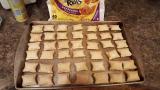 I had 42 pizza rolls in my 40ct. bag. Making perfect 6x7 rows