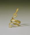 The gold Roman ring in the form of a snake. 2000 years old