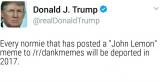 Donald doesn't like normies