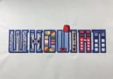 Whovian fan art - machine embroidery design