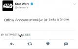 It's official, guys. Star Wars has announced the identity of Surpreme Leader Snoke.
