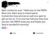 My friend had a wholesome subway conductor today.