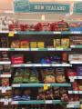 New Zealand section of international foods at Australian supermarket