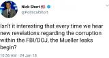 Isn’t it interesting that every time we hear new revelations regarding the corruption within the FBI/DOJ, the Mueller leaks begin?