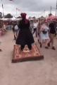 Messing with this guy's magic carpet