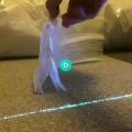 This light projection on a 3D print cutout makes a walking animation.