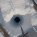 Dropping a camera down a 650m-deep hole drilled in the Filchner Ice Shelf to study how the Antarctic will respond to warming global temperatures