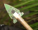You can use an old circurboard to make a arrowhead.