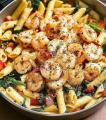 TOMATO SPINACH SHRIMP PASTA...for full recipe and Direction see the comments