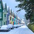 A snowy street in Kerry, Ireland