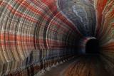 The multicoloured layers in this salt mine 420 meters underground in Belarus