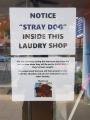 This sign outside a laundry mat
