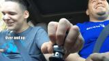 Dad teaches his son who is blind and autistic how to shift gears in their Subaru.