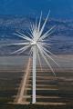 Wind Turbines in a row, Western Nevada Credit: Royce Bair.
