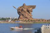 EPIC 1320 ton, 190 foot tall statue of the God of War in Jingzhou, China