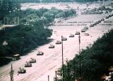 Zoomed out photo of Tiananmen square's ‘Tank Man’