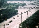 This is the full photo of the tank man. Sometimes the courage of others is even greater then you realize. Also this photo is banned in China so don't spread it.