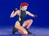 Kylie Minogue as Cammy in behind the scences of Street Fighter: The Movie game