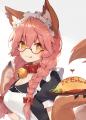 Tamamo Cat braided her hair and made you omurice [Fate/Grand Order]