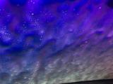 Car wash fluid on windshield looks like starry sky