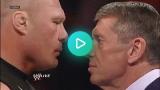 Brock and Vince share an aggressive eskimo kiss