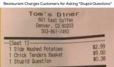Restaurant charges customers for asking 