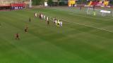 Stray dog invades soccer pitch, won't let free kick to be taken (keeps coming back)