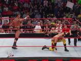 Randy Orton with a Leapfrog/RKO combo to Christian