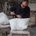 Hand carved marble pillows