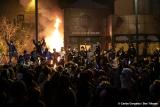 Minneapolis police precinct overrun and on fire in protest of George Floyd's murder