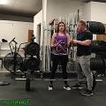 Gym guy teaching blind woman how to deadlift. He went full Michael Jackson there at the end!