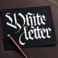 The only reason it's called a Blackletter is because it's black. So here's some Whiteletter for you.