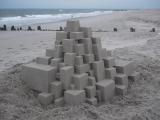 Calvin Seibert created this incredibly precise geometric sculpture out of sand